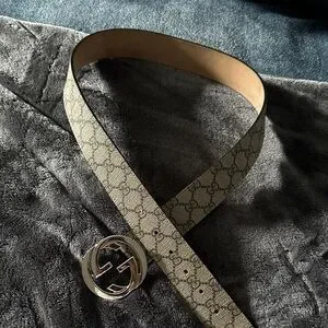 Gucci | Accessories | Mens Gucci Tan And Brown Monogram Belt  display picture 3